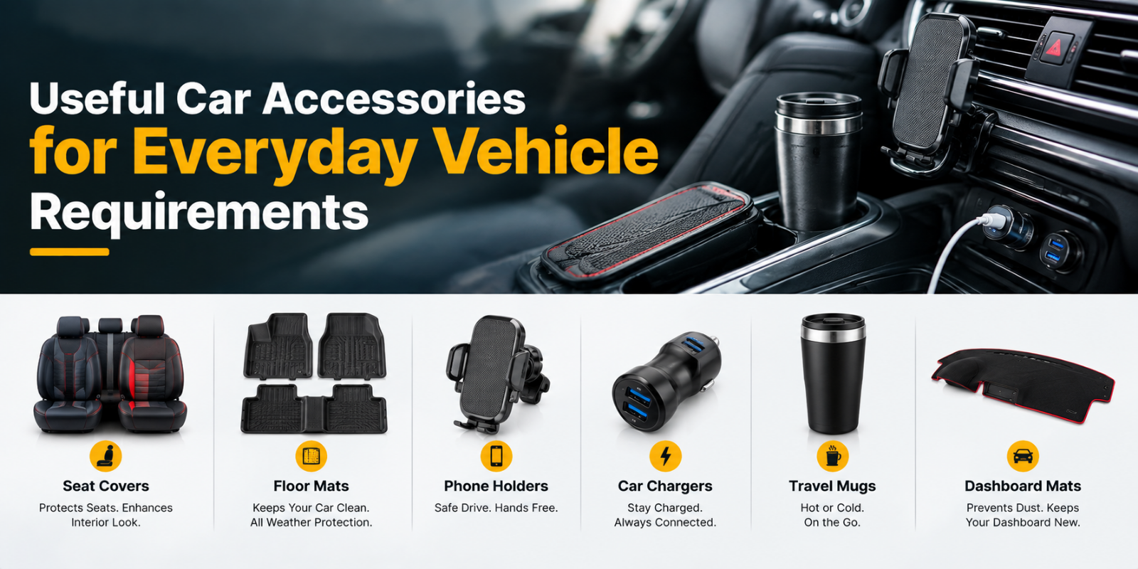 Car Accessories USB Charger and Tyre Inflator
